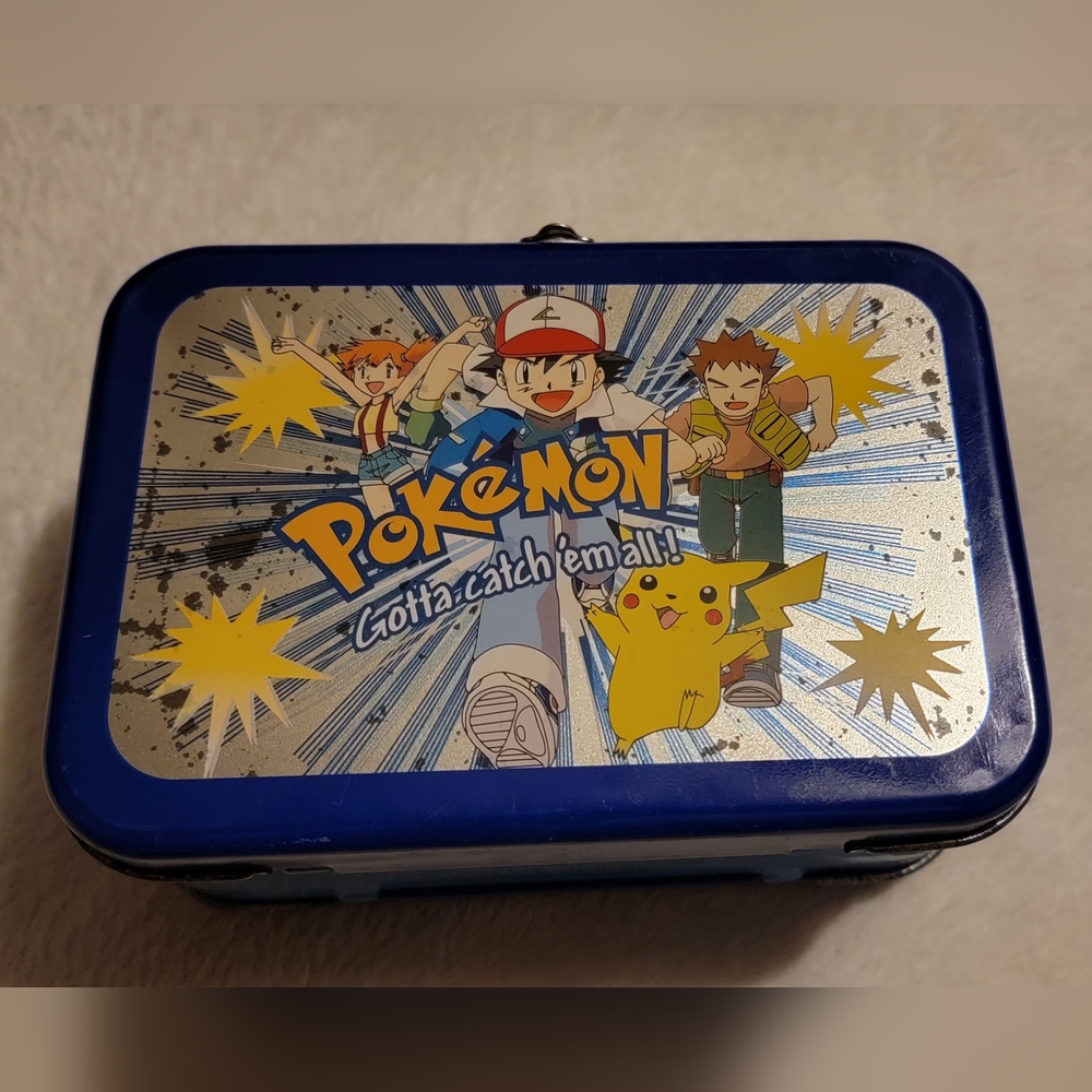 Vintage 90's Pokemon Card Tin Lunch Box - Picture 4 of 7